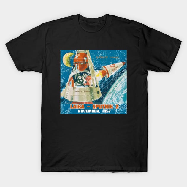 Laika - Sputnik 2 1957 T-Shirt by ocsling